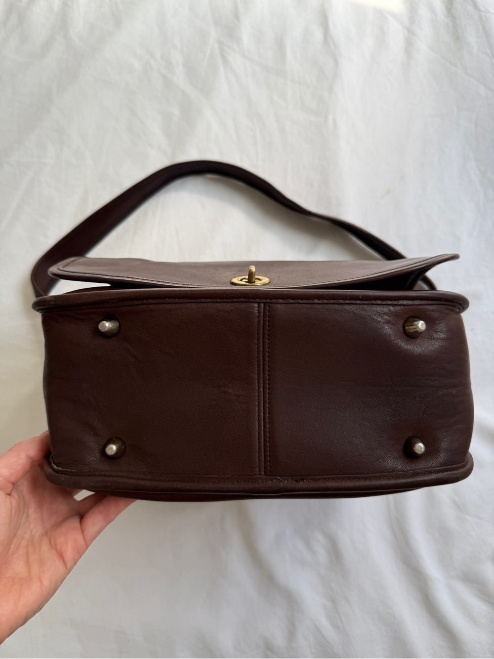 Coach Vintage Stewardess Bag Brown Leather Style 9525 Made in Original NYC USA - Picture 8 of 15